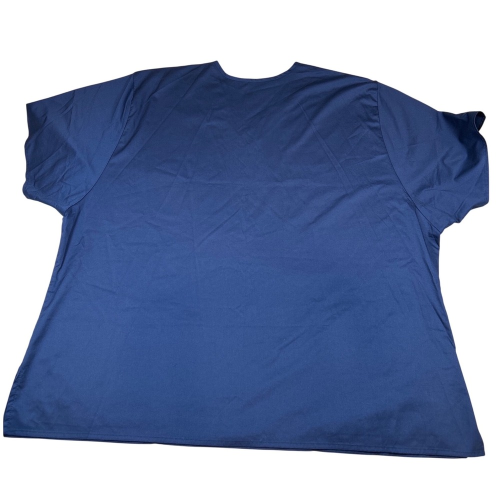 WonderWink WonderWork Womens 4XL Navy Blue V-Neck Scrub Top Style 101 Plus Size - Picture 8 of 8